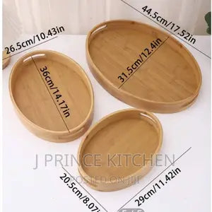 Bamboo Serving 3pcs Tray