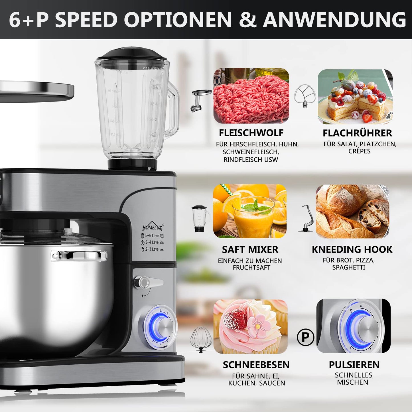 3 IN 1 HOMELUX FOOD PROCESSOR