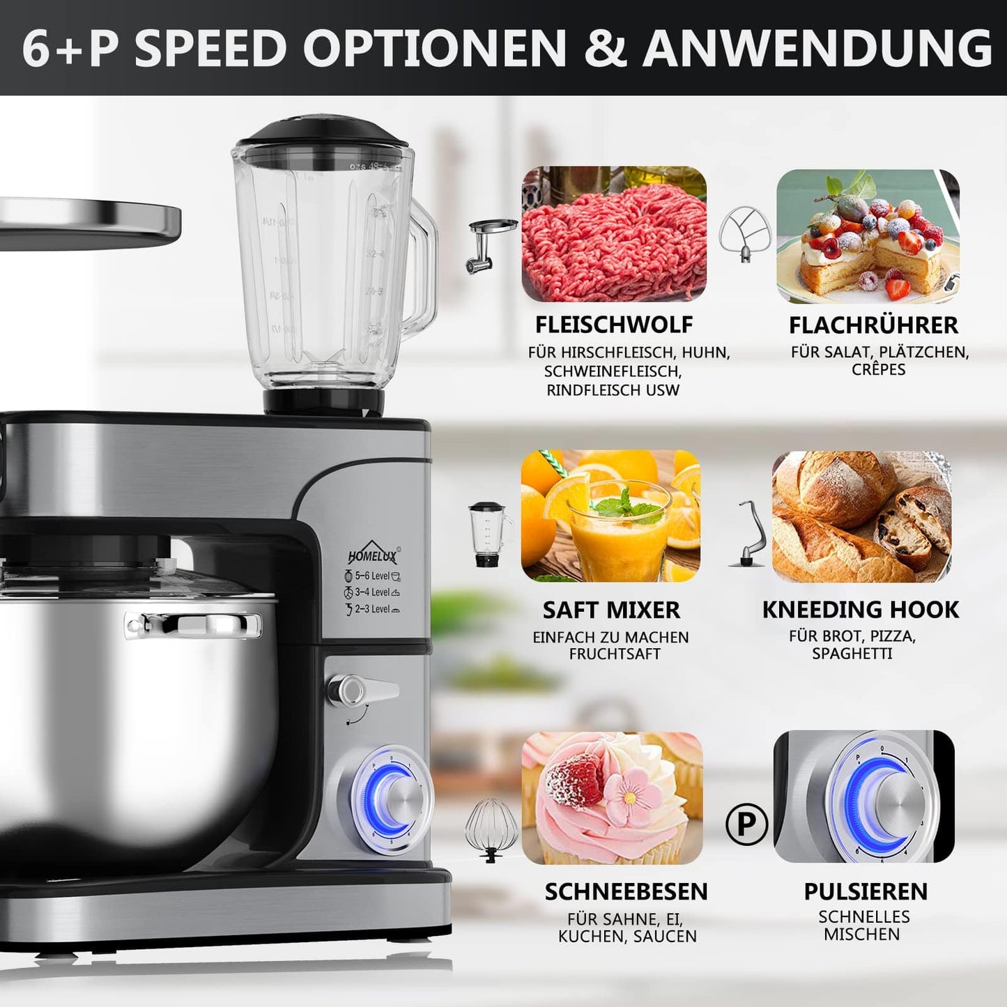 3 IN 1 HOMELUX FOOD PROCESSOR