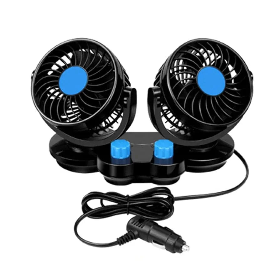 DOUBLE-HEADED VEHICLE FAN