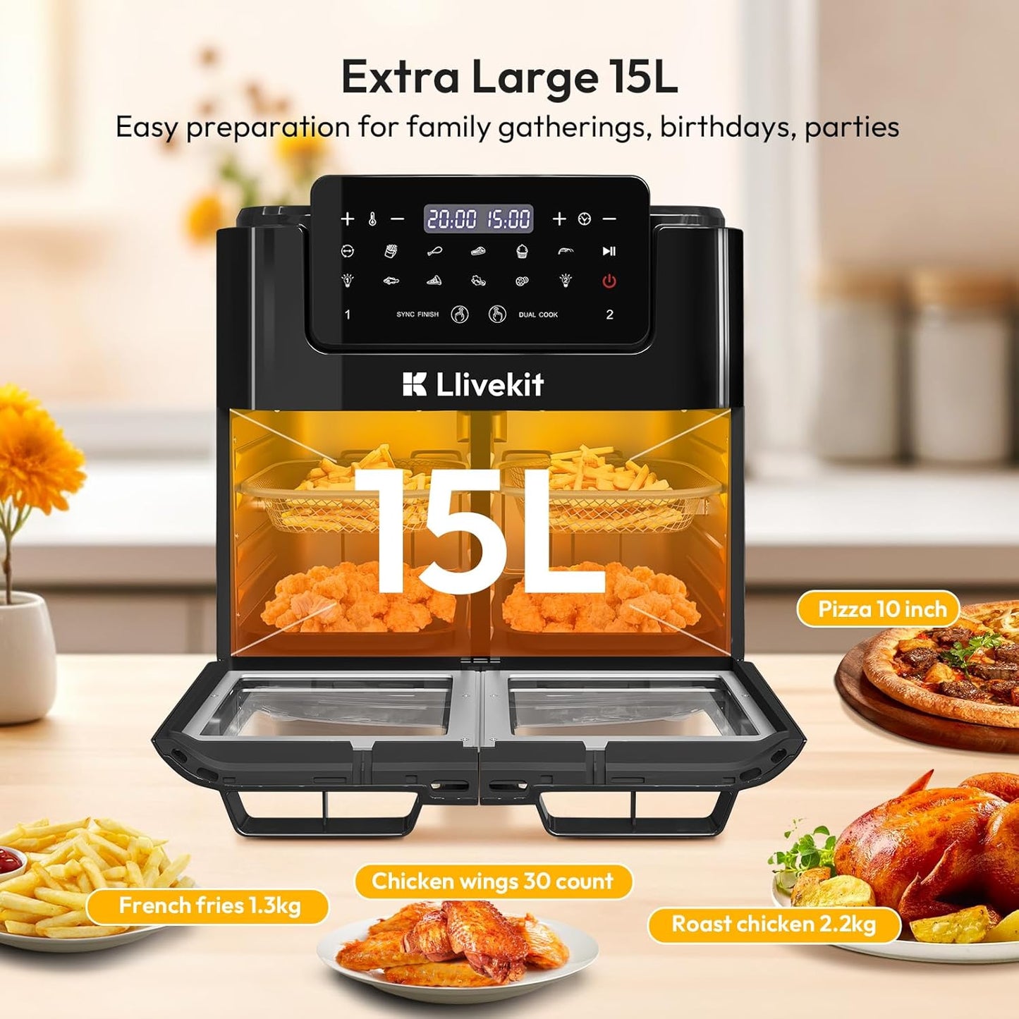 LLIVEKIT 12L Air Fryer