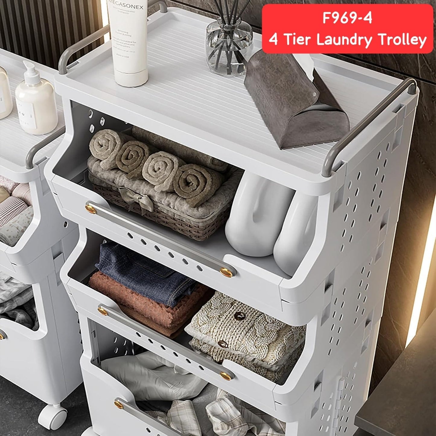4 LAYERS LAUNDRY BASKET