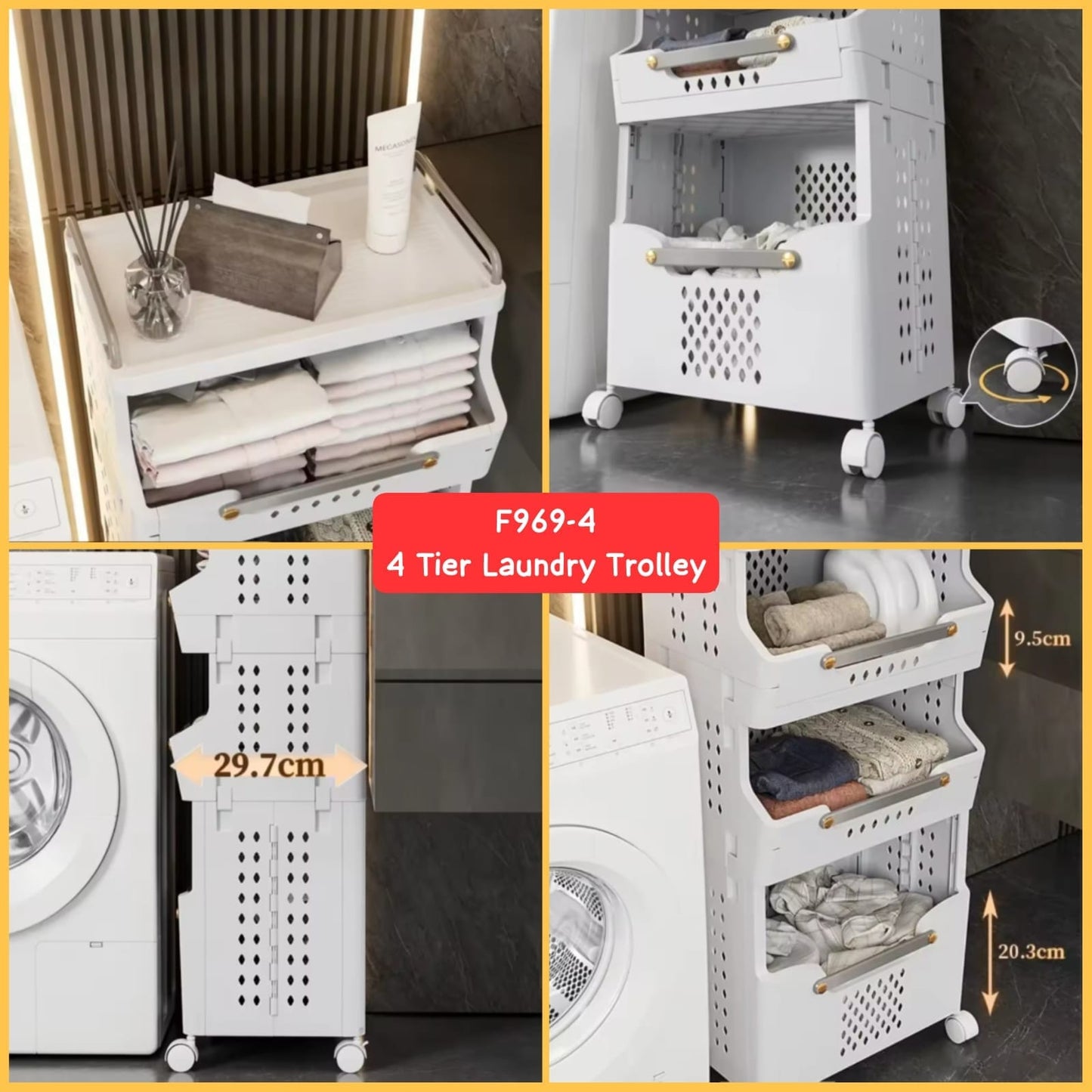 4 LAYERS LAUNDRY BASKET