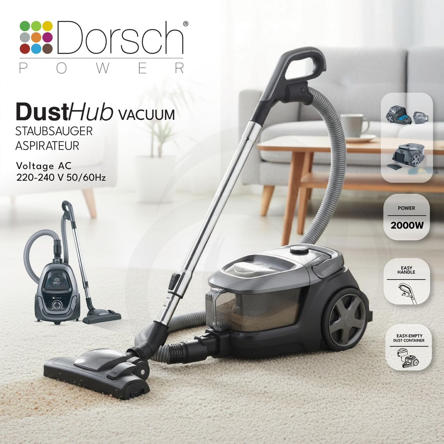 DORSCH DUSTHUB VACUUM CLEANER DH-07020