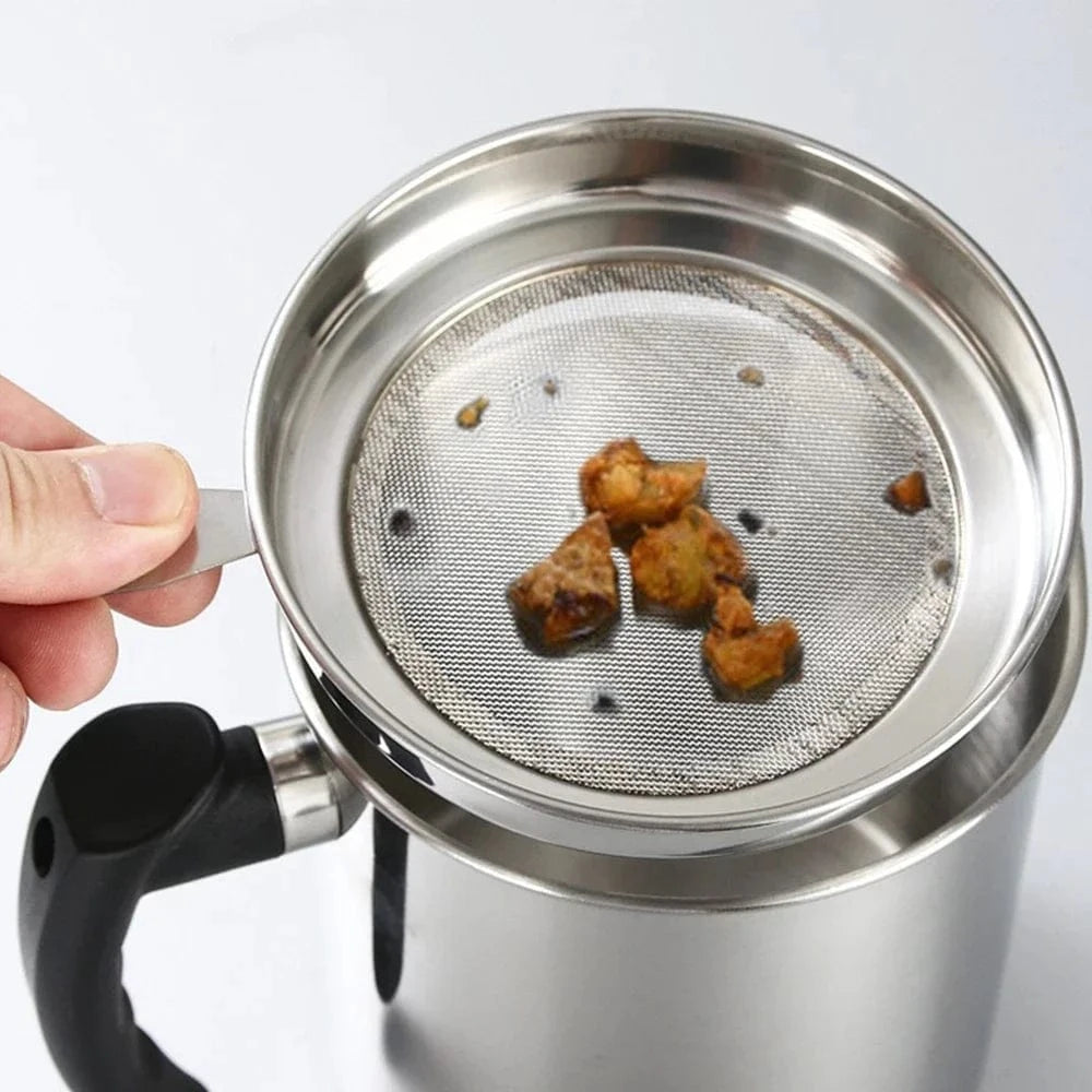 Stainless Steel Oil Filter Pot 1.8L