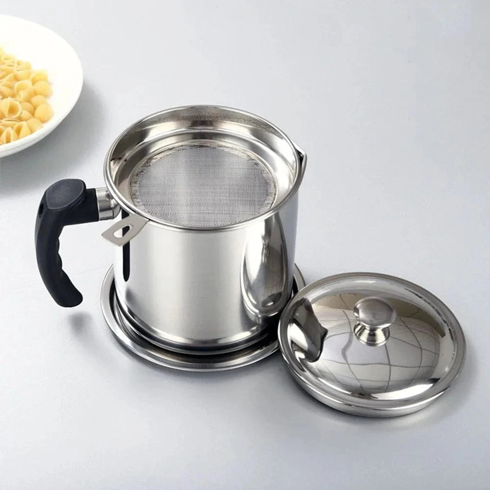 Stainless Steel Oil Filter Pot 1.8L
