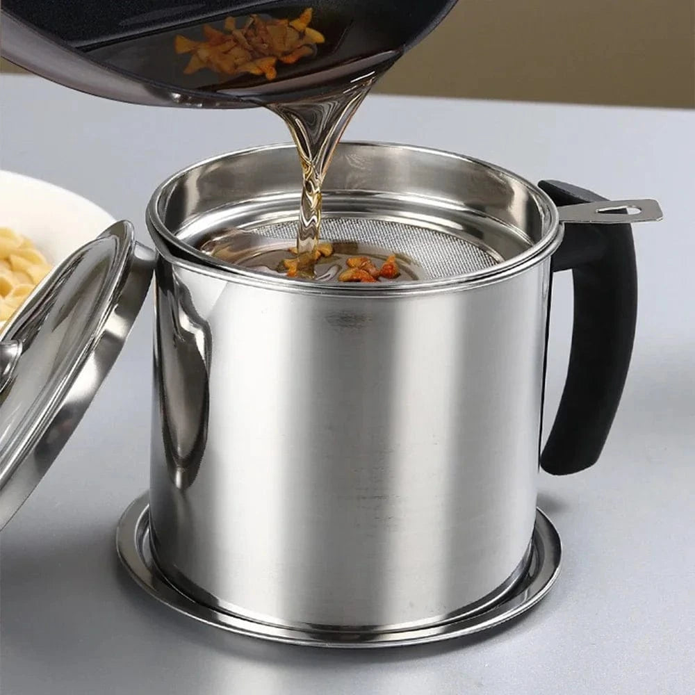 Stainless Steel Oil Filter Pot 1.8L
