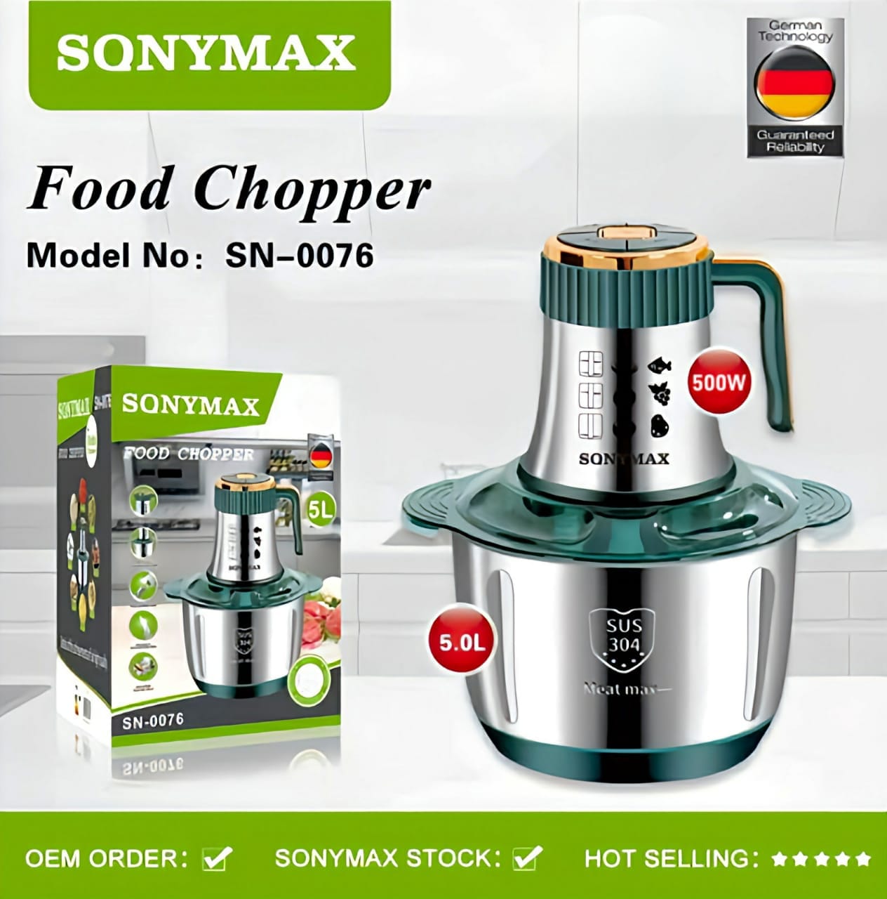 SQNYMAX SN-0076 Food Chopper KT2344