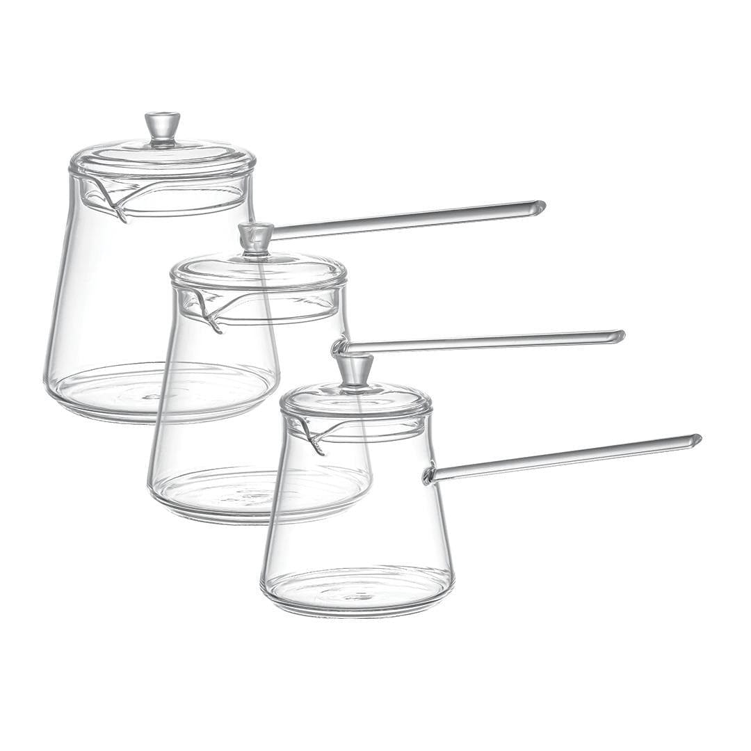 DORSCH GLASS MILKPOT – SET OF 3 SIZES