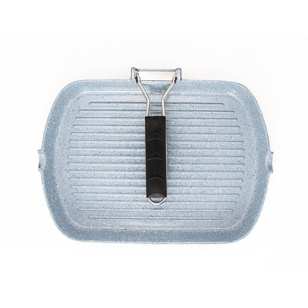 DORSCH NON -STICK GRILL PAN WITH FOLDABLE HANDLE