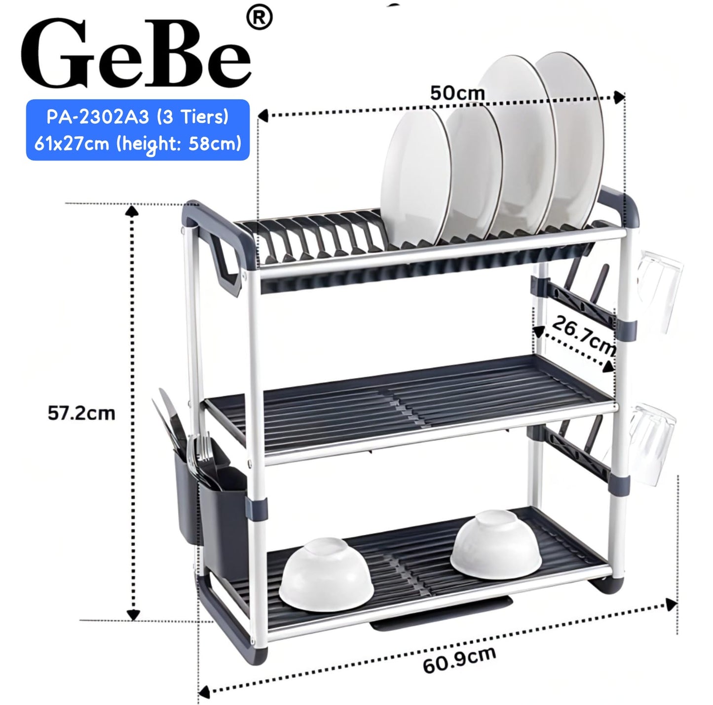 GEBE ALUMINUM DISH RACK