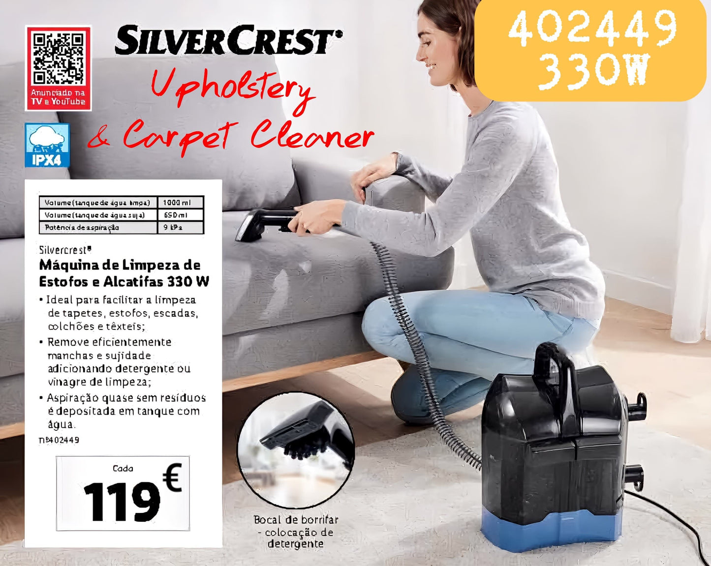 SilverCrest Carpet Cleaner – 330W
