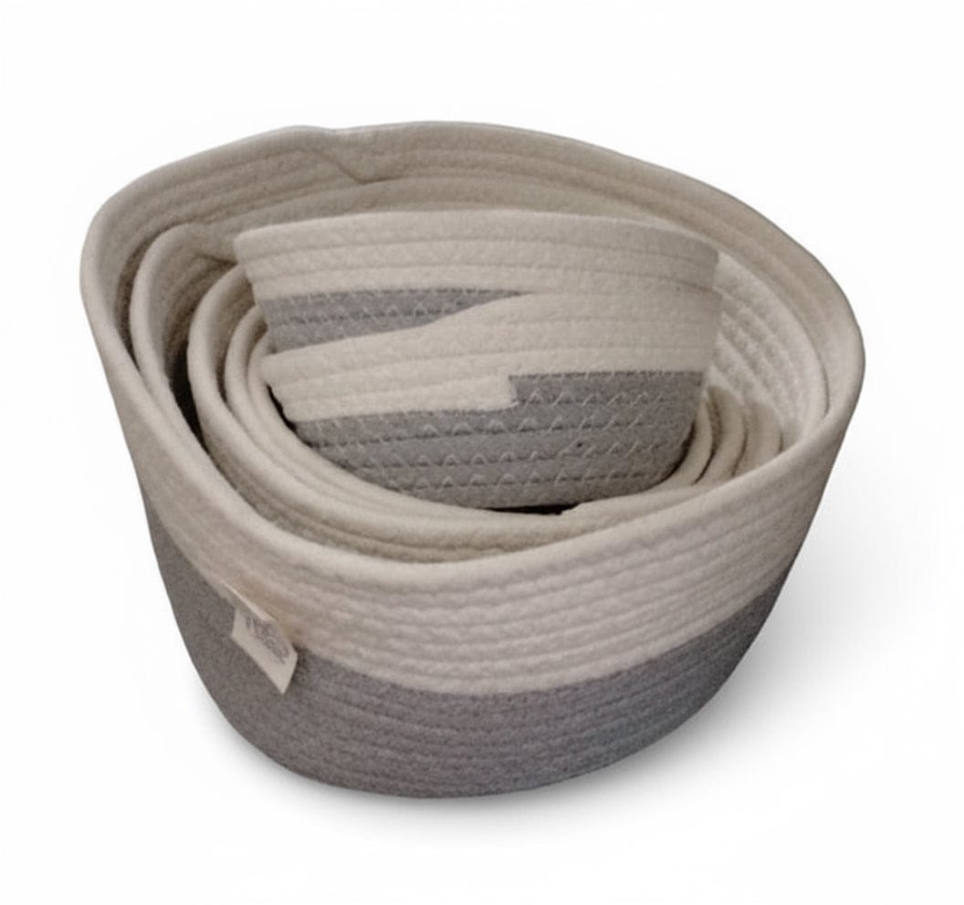 5PCS COTTON ROPE BASKET HA2487