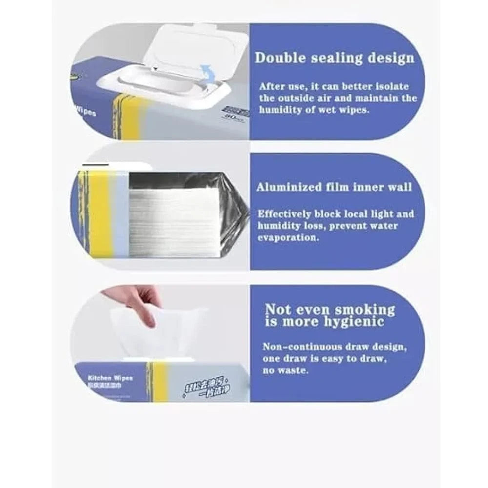 80PCS CLEANING WIPES BOX