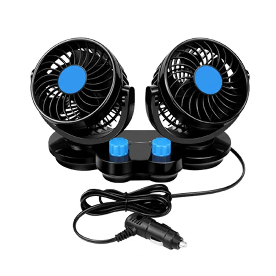 DOUBLE-HEADED VEHICLE FAN
