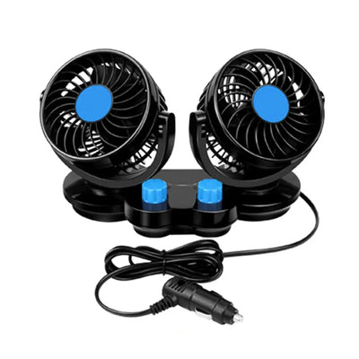 DOUBLE-HEADED VEHICLE FAN