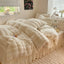 4PCS SET RABBIT FUR BED SHEET HA2291