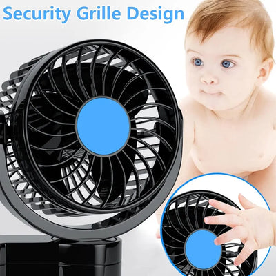 DOUBLE-HEADED VEHICLE FAN