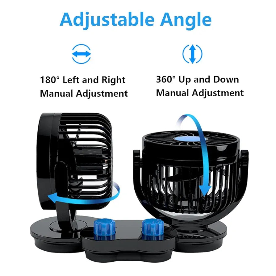 DOUBLE-HEADED VEHICLE FAN