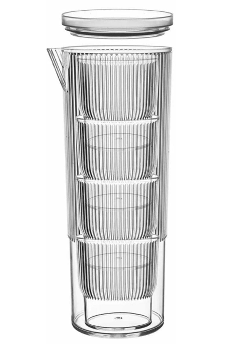 SAHRA 5-PIECE CRYSTAL PITCHER SET KT1079