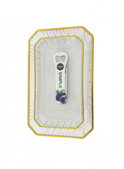 TRAY SET GOLD AND TRANSPARENT kt1206
