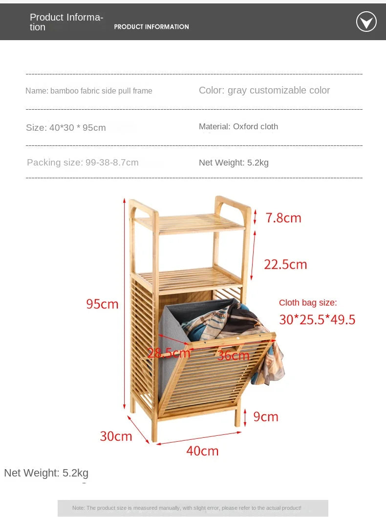 Wooden Clothes Storage Basket FR1677