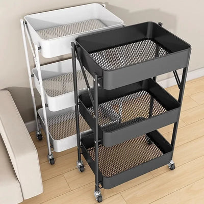 3 Layers foldable Storage Trolley