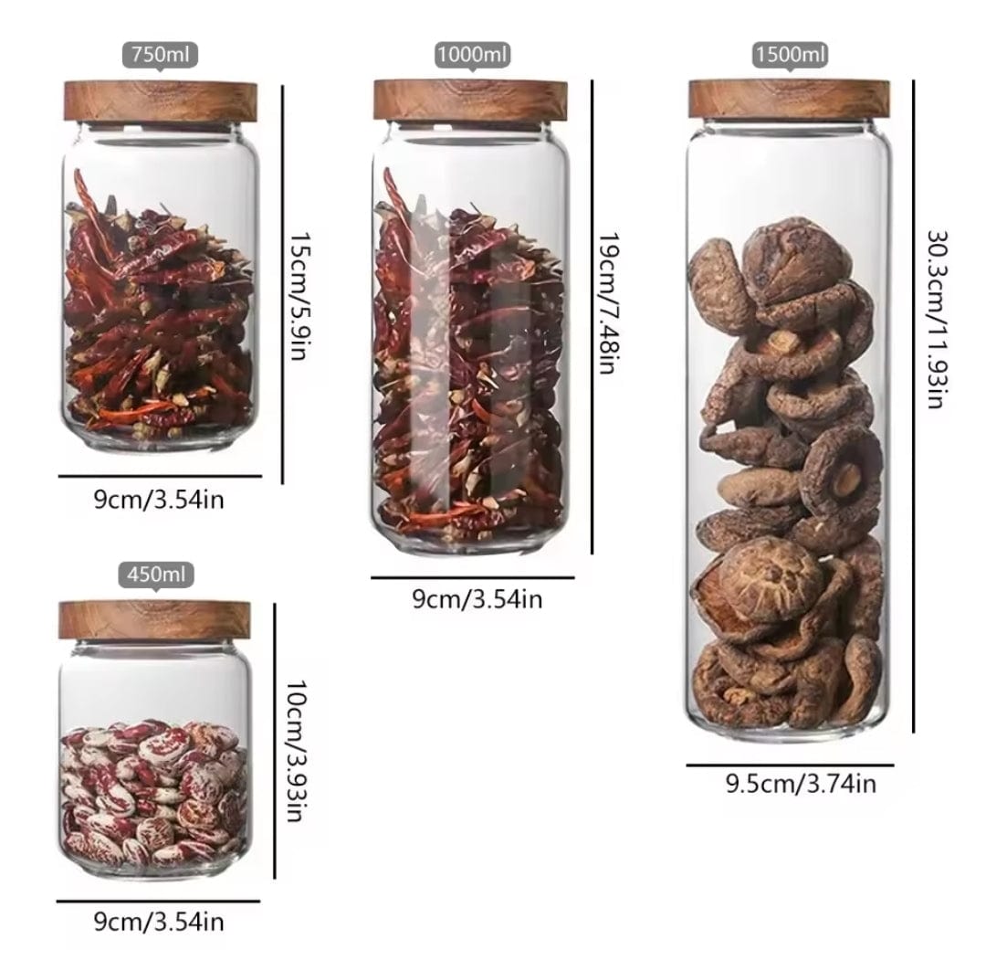 GLASS  STORAGE JARS KT1525SJ