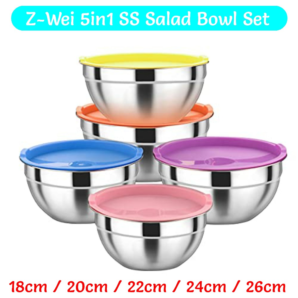 5 in 1 Stainless Bowl Set