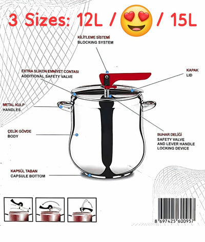 Turkish SS Pressure Cookers