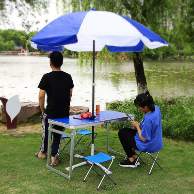 Foldable Aluminum Table with 4 chairs