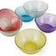 SET OF 6 COLORED GLASS BOWLS (12CM)