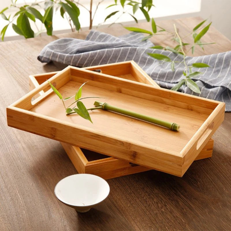 Natural Bamboo Rectangular Tray set FR1707