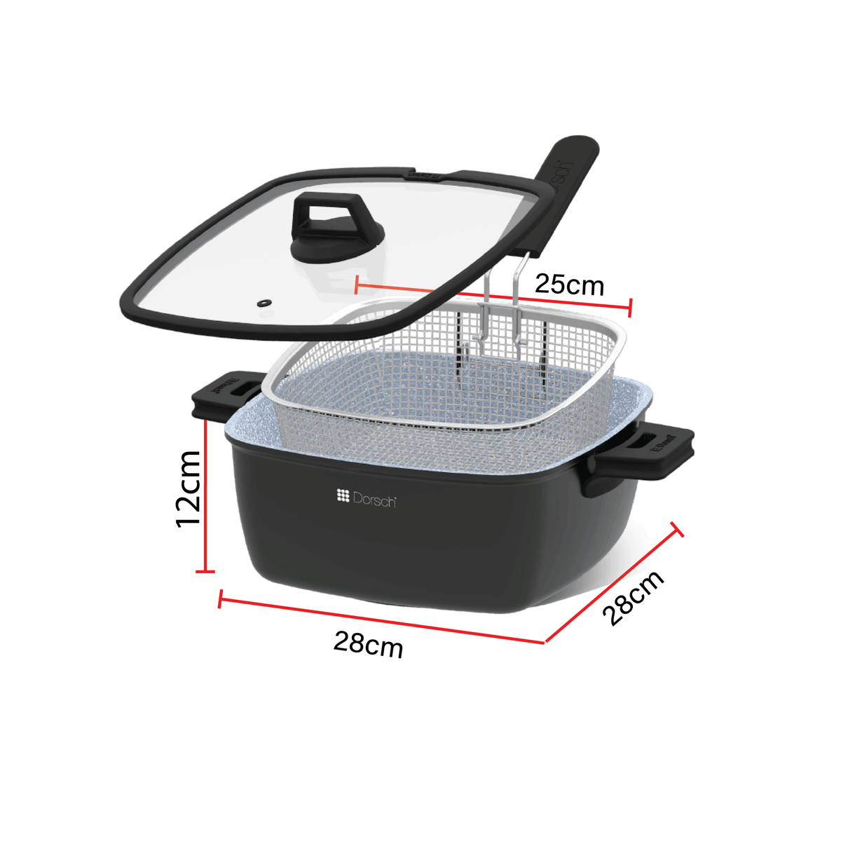 DORSCH LIFETIME FRYING POT  28cm – 7.2L DH-05528