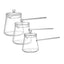 DORSCH GLASS MILKPOT – SET OF 3 SIZES