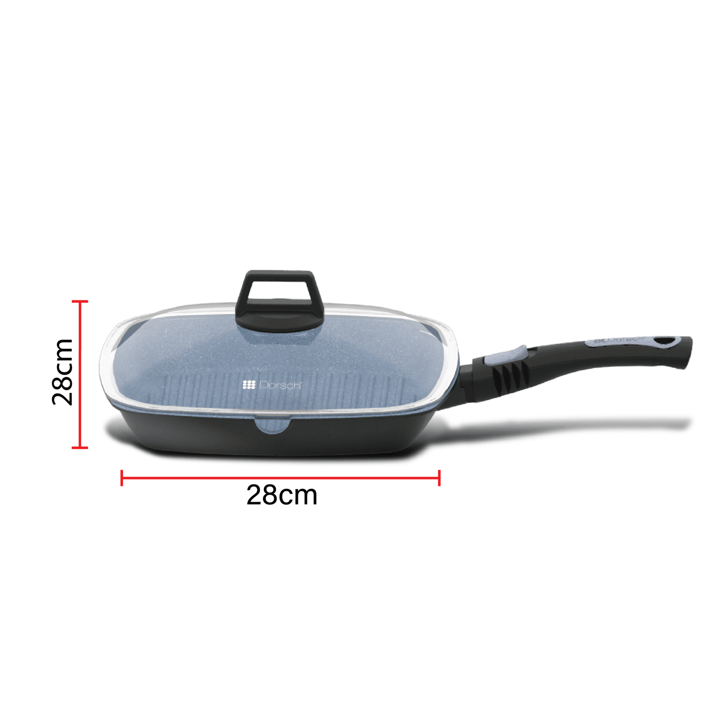DORSCH NON-STICK GRILL PAN WITH LID