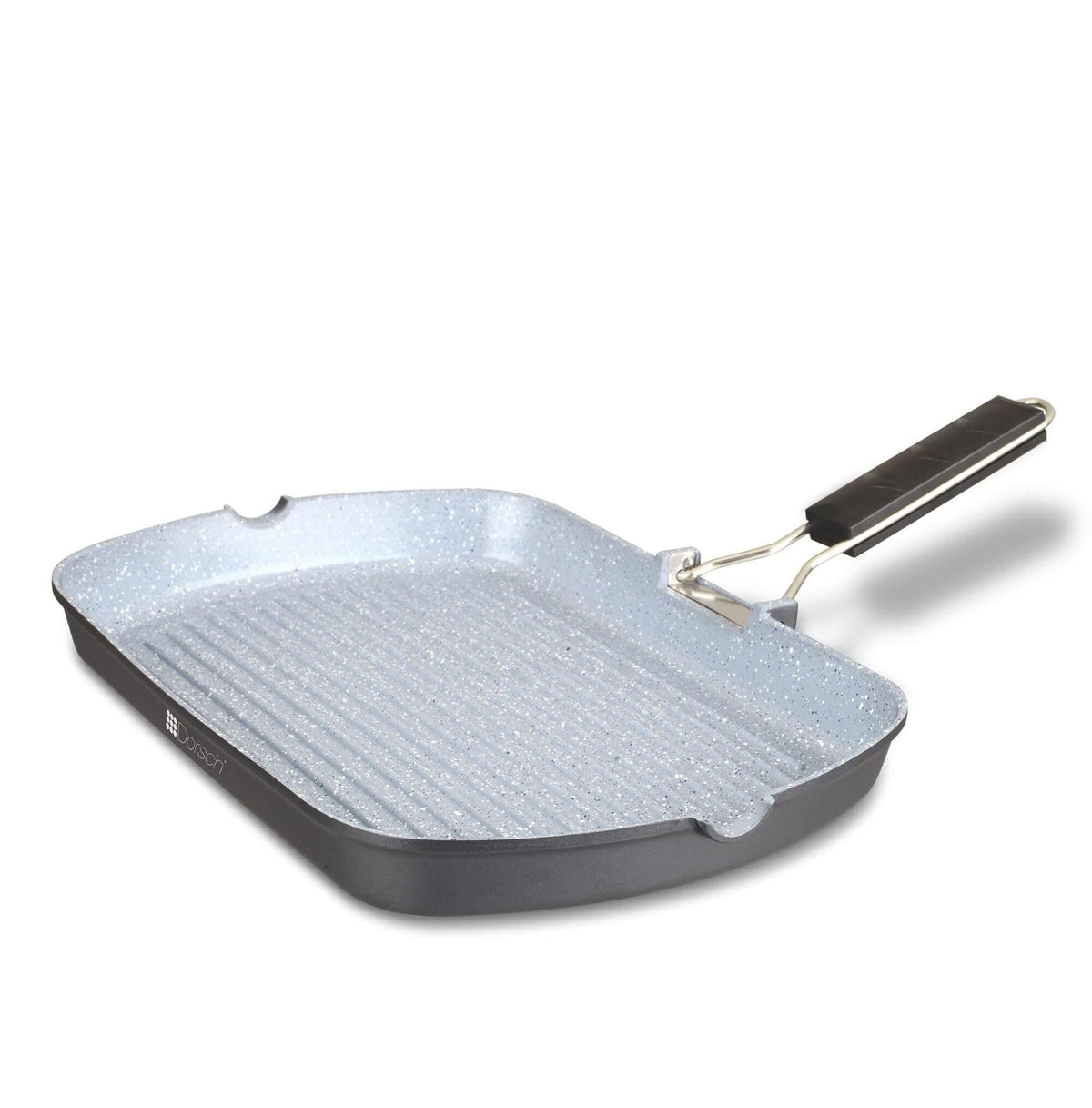 DORSCH NON -STICK GRILL PAN WITH FOLDABLE HANDLE