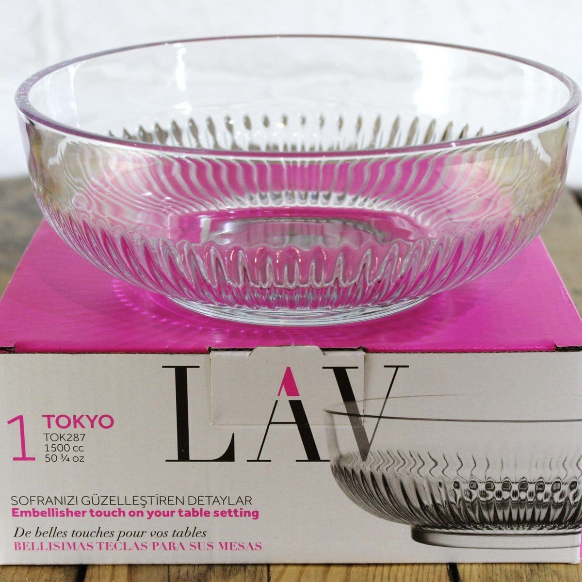 LAV TOK287 Glass salad bowl  1500 ml KT1292