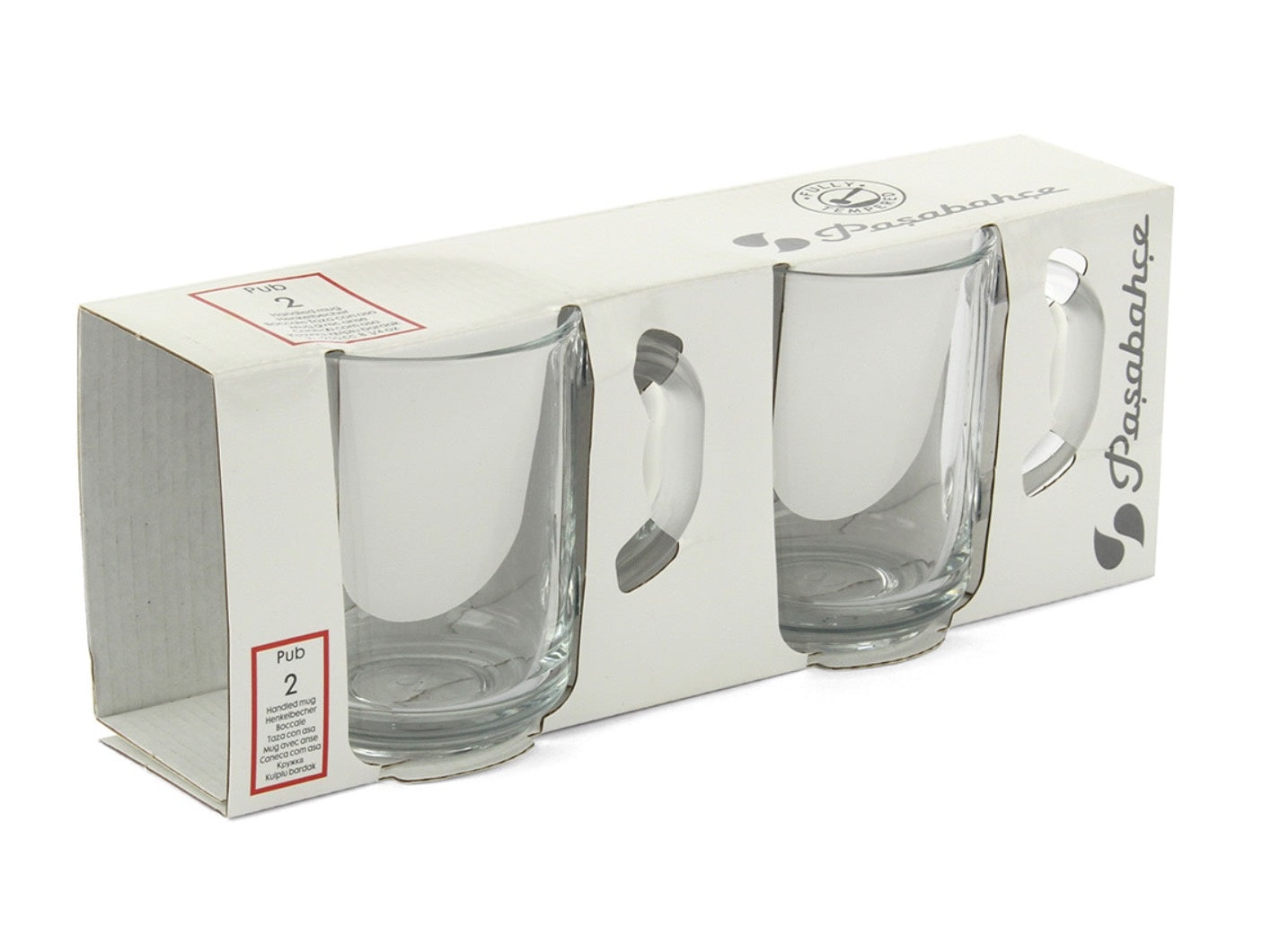 Paşabahçe 2 Glass Mug With Handle PB-55029