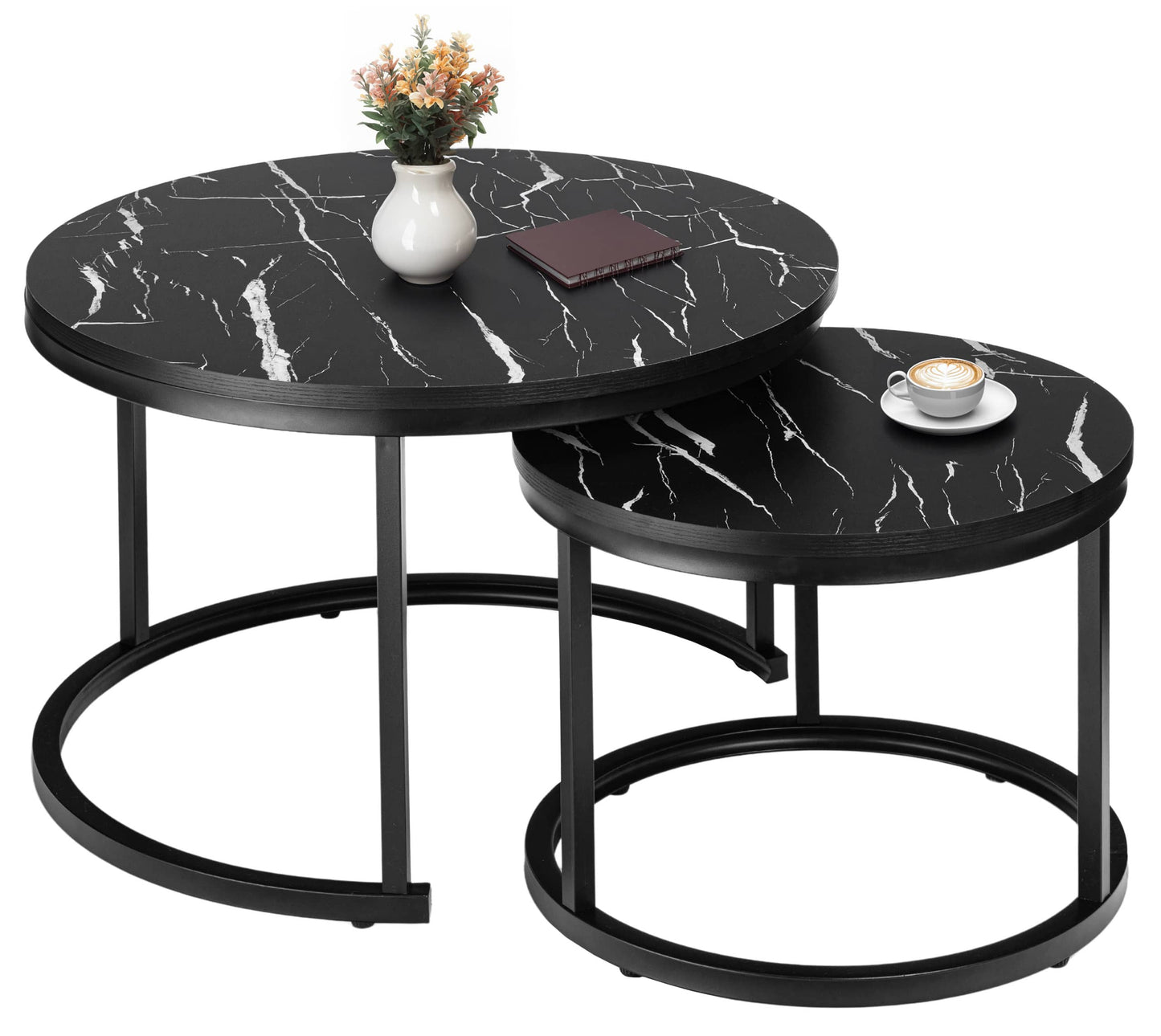 Marble Wood Tables Set of 2 HI7524QN