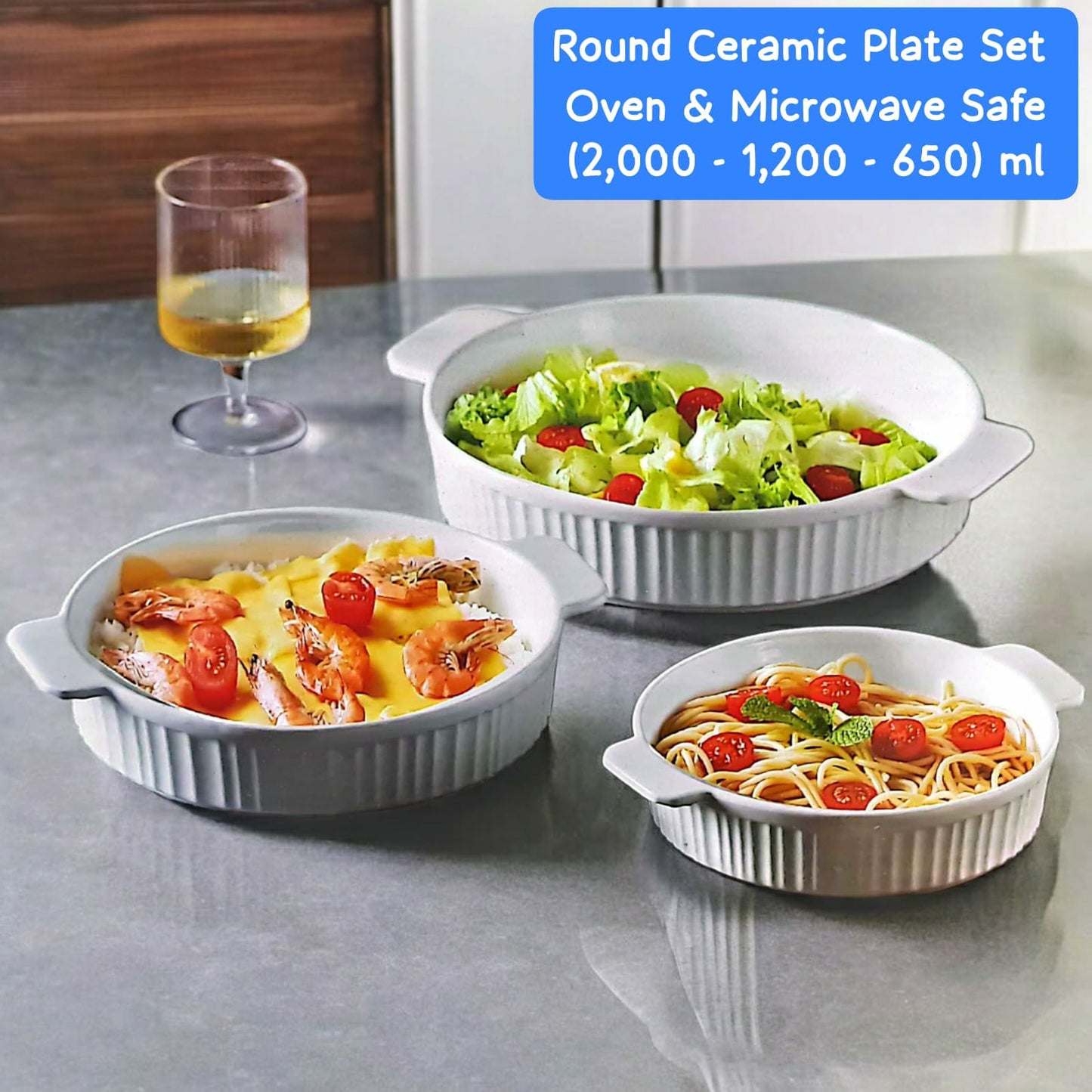 3pcs Ceramic Oven Baking Set