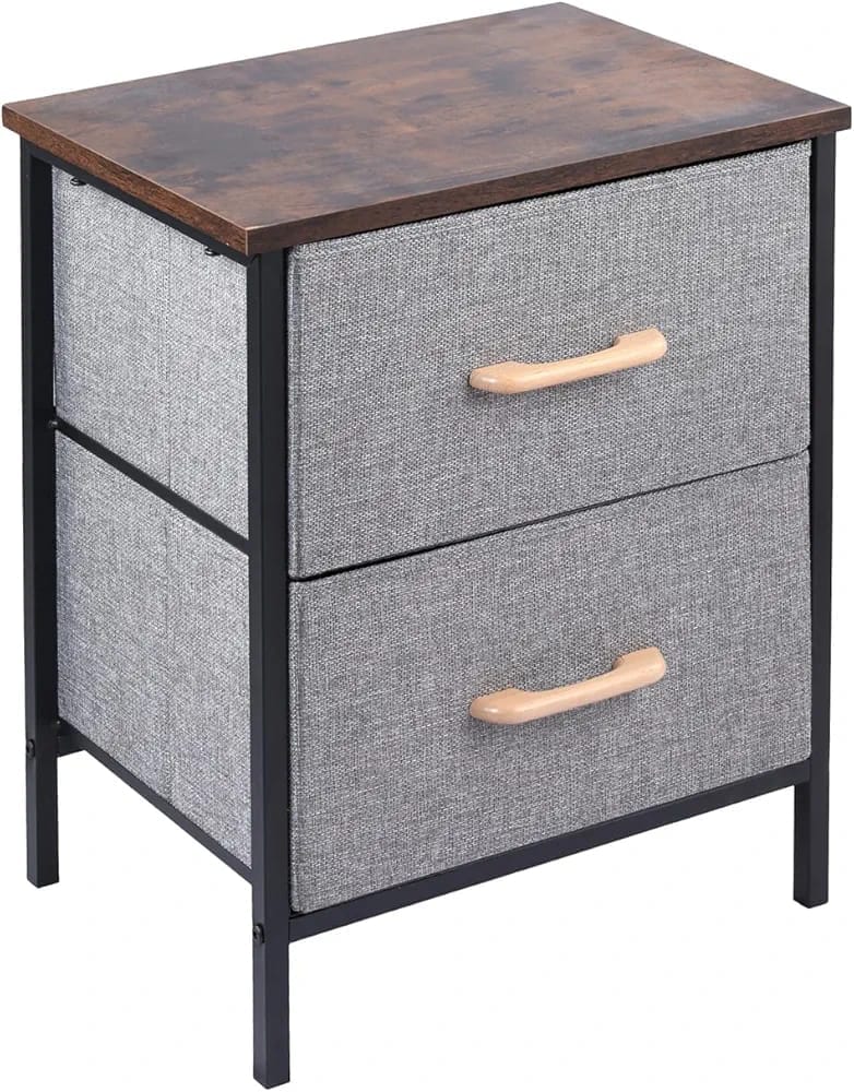 Modern Wood & Metal Drawer Stand HA8003