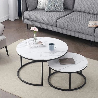 Marble Wood Tables Set of 2 HI7524QN