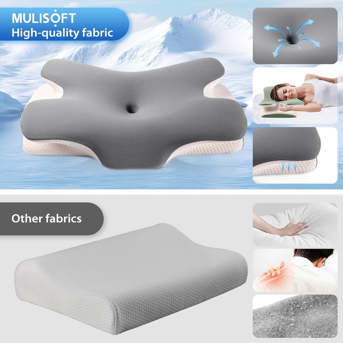 Memory Foam Orthopedic Pillow HP6008