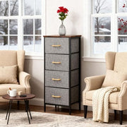 Modern Wood & Metal Drawer Stand HA8003