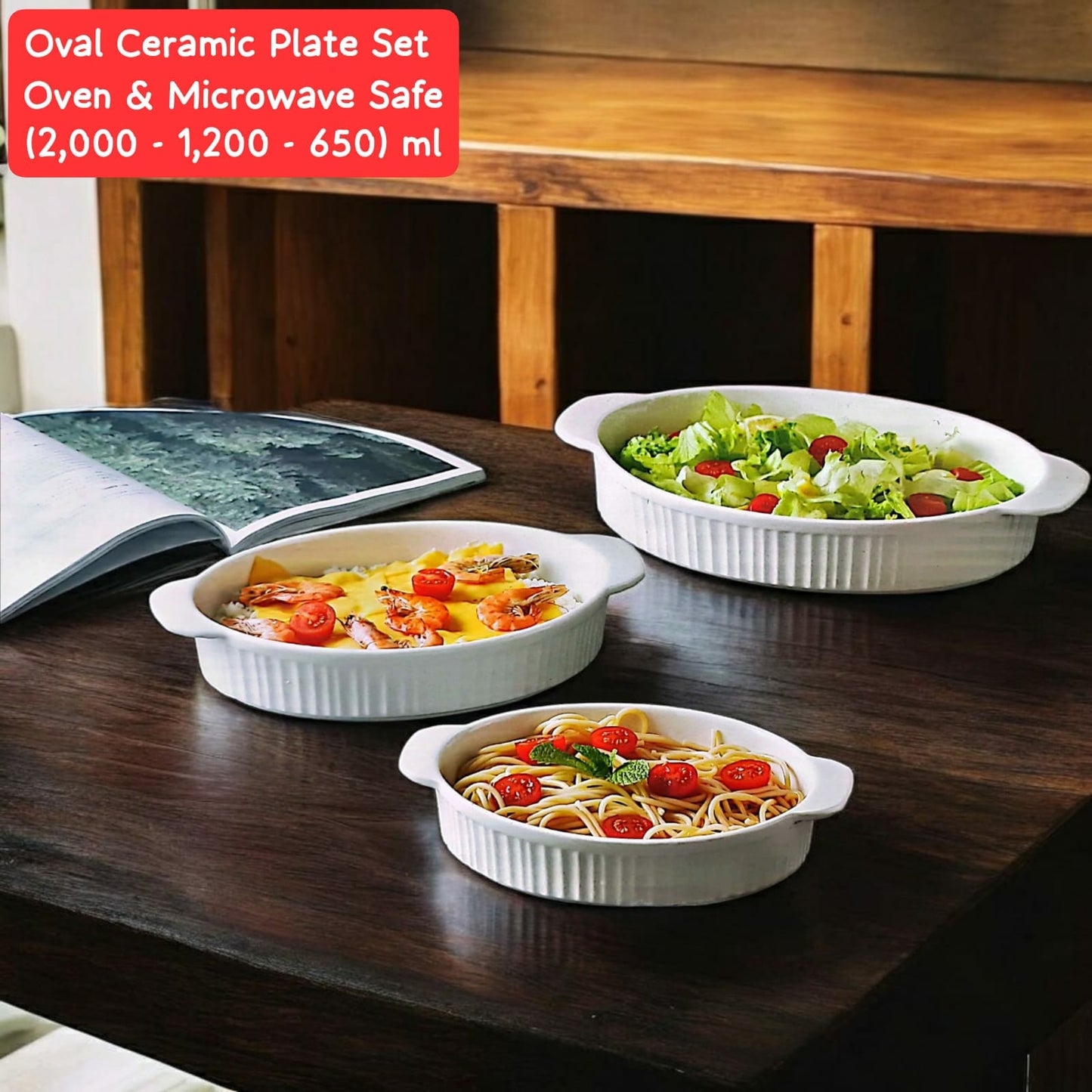 3pcs Ceramic Oven Baking Set