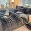 4PCS SET RABBIT FUR BED SHEET HA2291