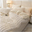 4PCS SET RABBIT FUR BED SHEET HA2291