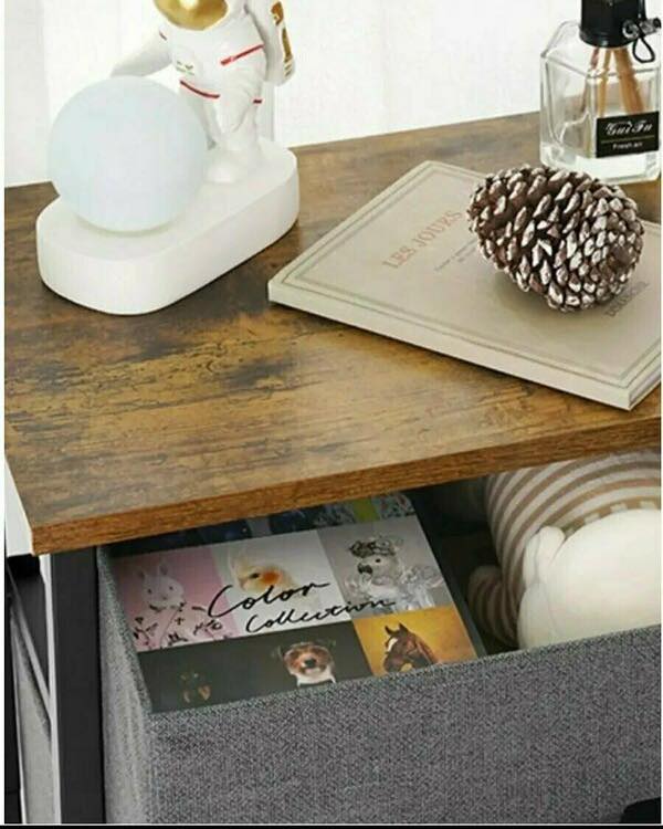 Modern Wood & Metal Drawer Stand HA8003