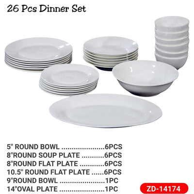 26pcs Dishes Set